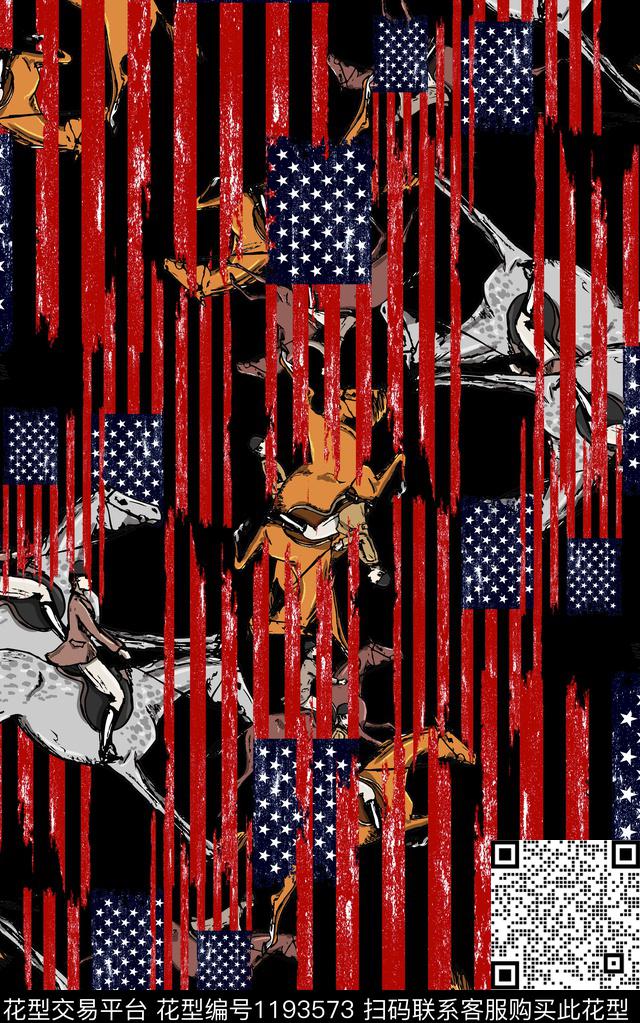 男装几何国旗数码印花华亿平台下载（图片编号: 1193573） - 瓦栏（Walan）