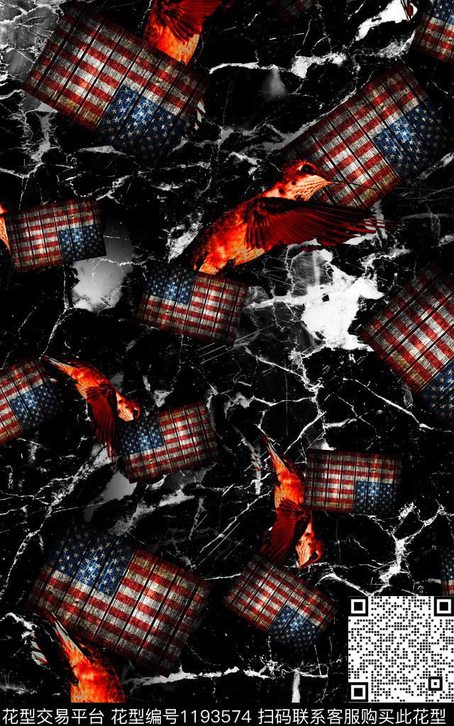 男装几何国旗数码印花华亿平台下载（图片编号: 1193574） - 瓦栏（Walan）