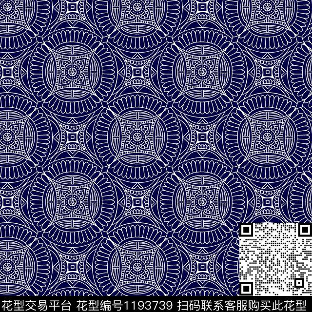 春夏华亿平台几何通俗名族花夲传统印花华亿平台下载（图片编号: 1193739） - 瓦栏（Walan）