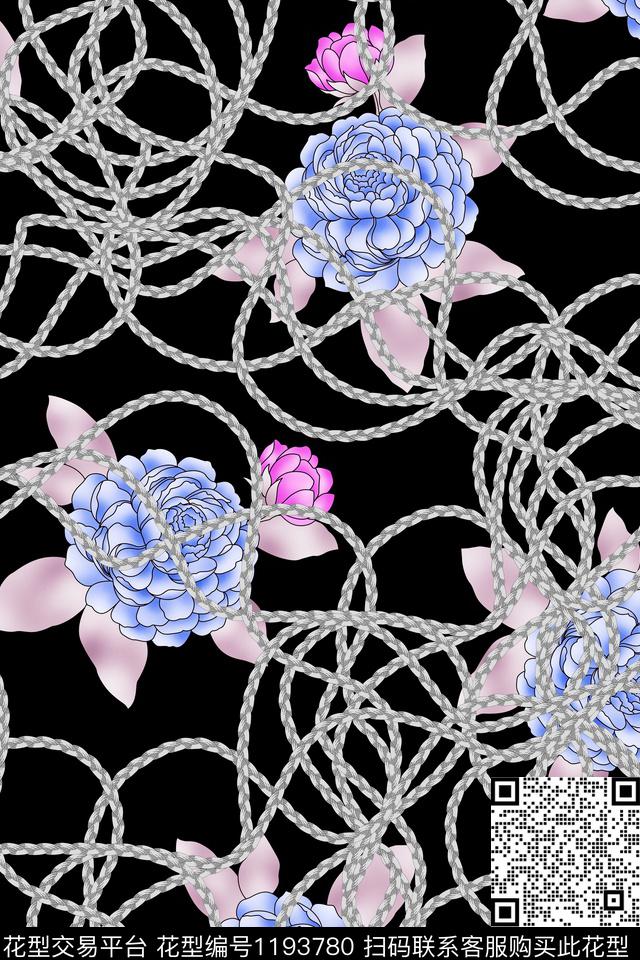 女装花卉链条传统印花华亿平台下载（图片编号: 1193780） - 瓦栏（Walan）