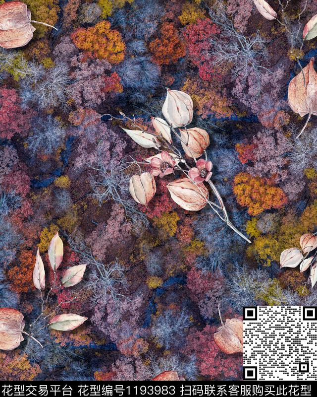 花卉春夏华亿平台树林数码印花华亿平台下载（图片编号: 1193983） - 瓦栏（Walan）