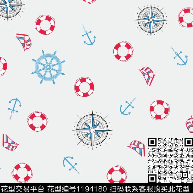船锚罗盘泳圈传统印花华亿平台下载（图片编号: 1194180） - 瓦栏（Walan）