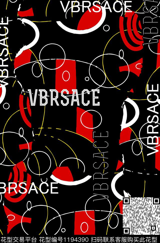 字母几何潮牌传统印花华亿平台下载（图片编号: 1194390） - 瓦栏（Walan）