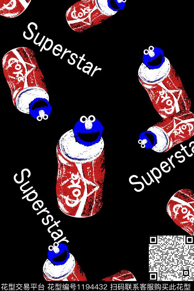 字母潮牌大牌风传统印花华亿平台下载（图片编号: 1194432） - 瓦栏（Walan）