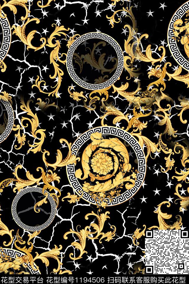 几何大牌风旗袍数码印花华亿平台下载（图片编号: 1194506） - 瓦栏（Walan）