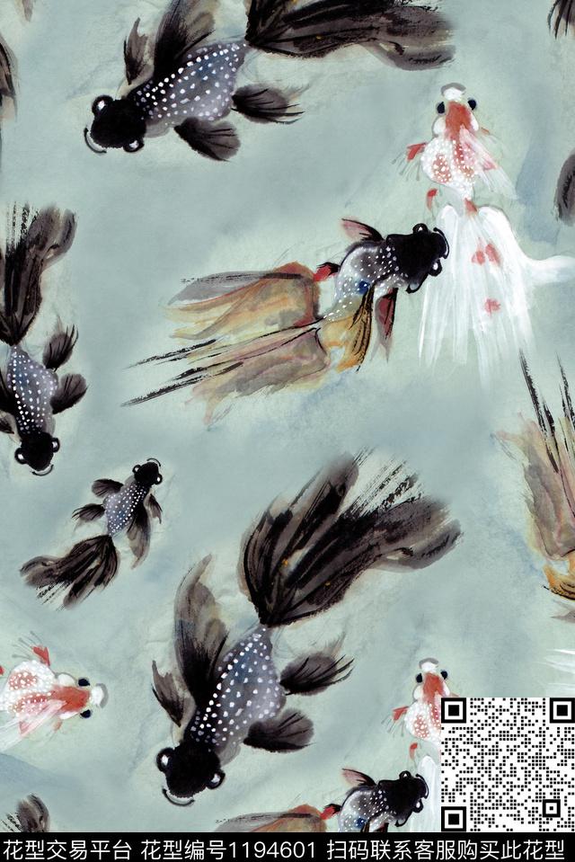 清爽鱼春夏华亿平台数码印花华亿平台下载（图片编号: 1194601） - 瓦栏（Walan）