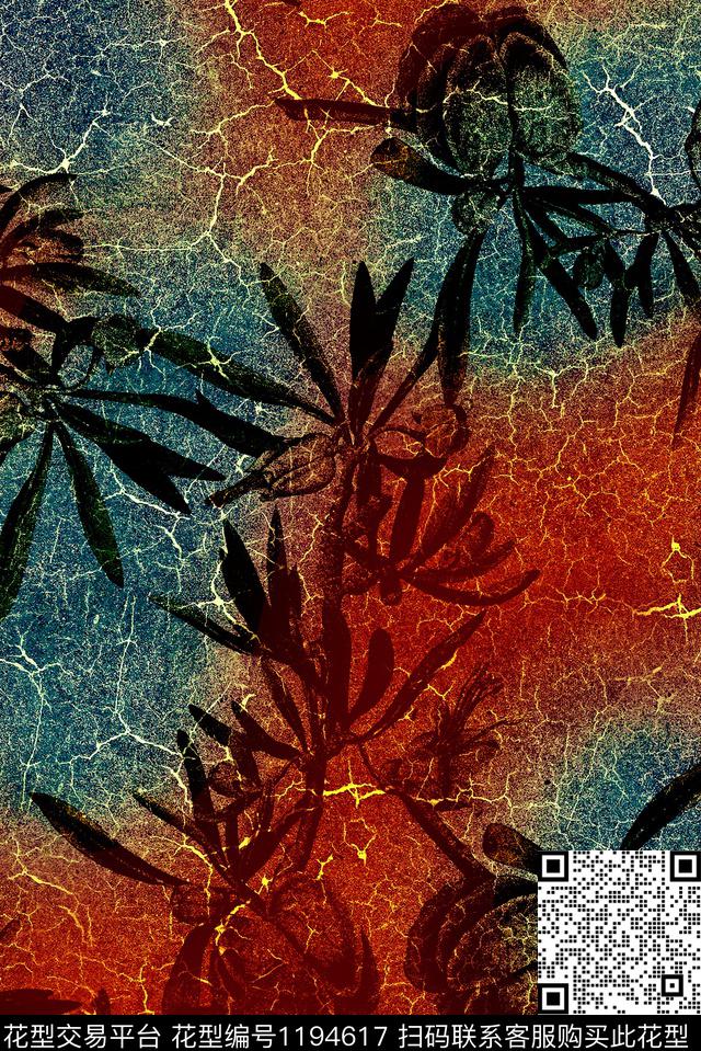 数码华亿平台复古民族风数码印花华亿平台下载（图片编号: 1194617） - 瓦栏（Walan）