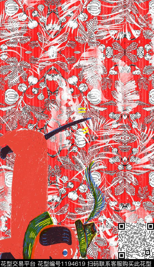 数码华亿平台复古民族风数码印花华亿平台下载（图片编号: 1194619） - 瓦栏（Walan）