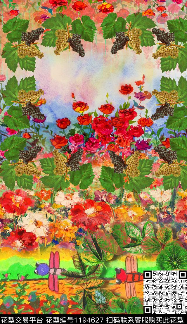 数码华亿平台复古民族风数码印花华亿平台下载（图片编号: 1194627） - 瓦栏（Walan）