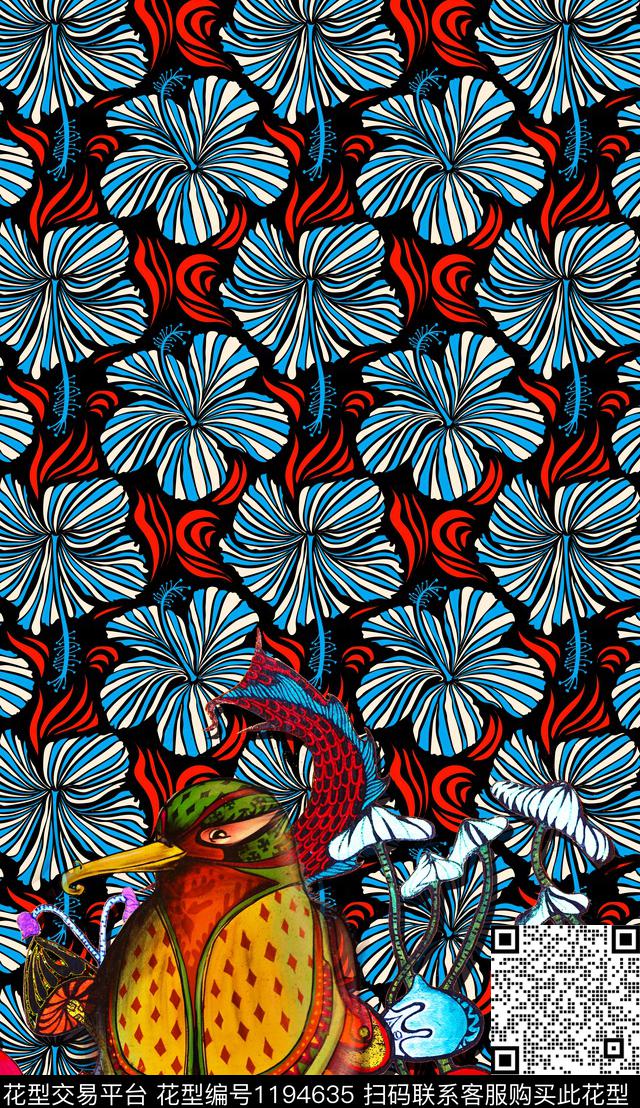 数码华亿平台复古民族风数码印花华亿平台下载（图片编号: 1194635） - 瓦栏（Walan）