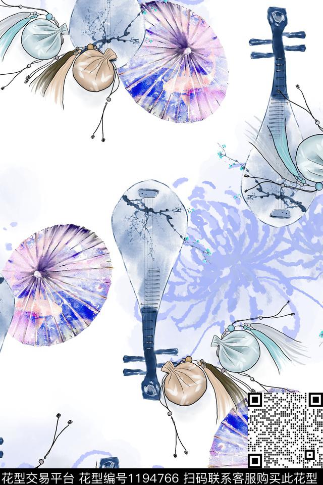 春夏华亿平台菊花音乐数码印花华亿平台下载（图片编号: 1194766） - 瓦栏（Walan）