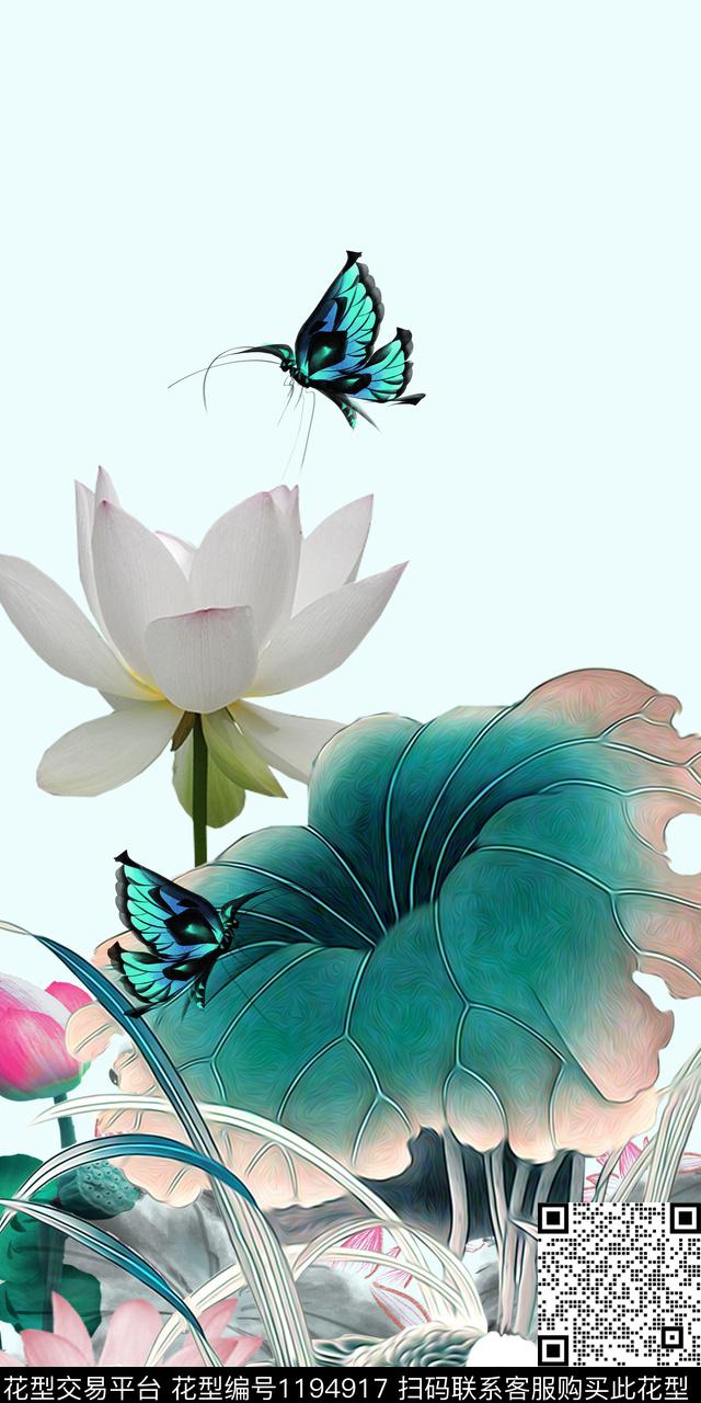 女装花鸟花卉数码印花华亿平台下载（图片编号: 1194917） - 瓦栏（Walan）