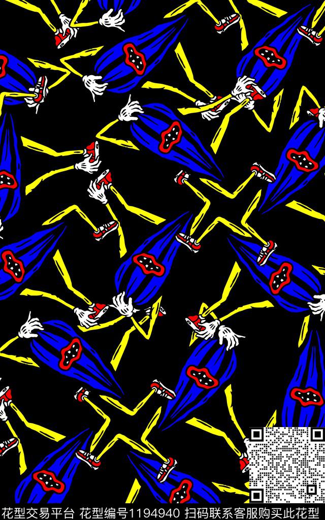 潮牌大牌风卡通传统印花华亿平台下载（图片编号: 1194940） - 瓦栏（Walan）