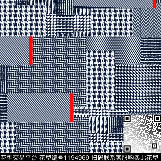 传统华亿平台复杂格子拼接格子传统印花华亿平台下载（图片编号: 1194969） - 瓦栏（Walan）
