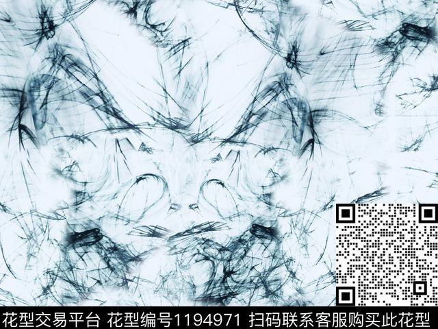 抽象肌理烟雾感数码印花华亿平台下载（图片编号: 1194971） - 瓦栏（Walan）