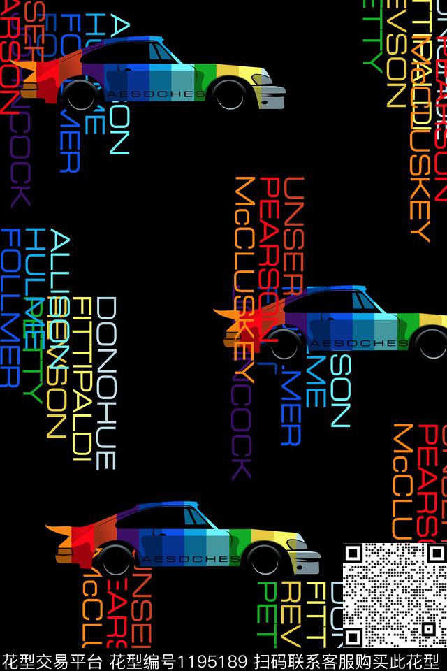 男装卡通字母数码印花华亿平台下载（图片编号: 1195189） - 瓦栏（Walan）