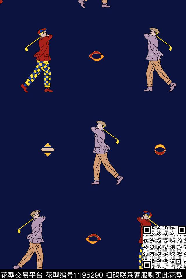 男装几何复古传统印花华亿平台下载（图片编号: 1195290） - 瓦栏（Walan）