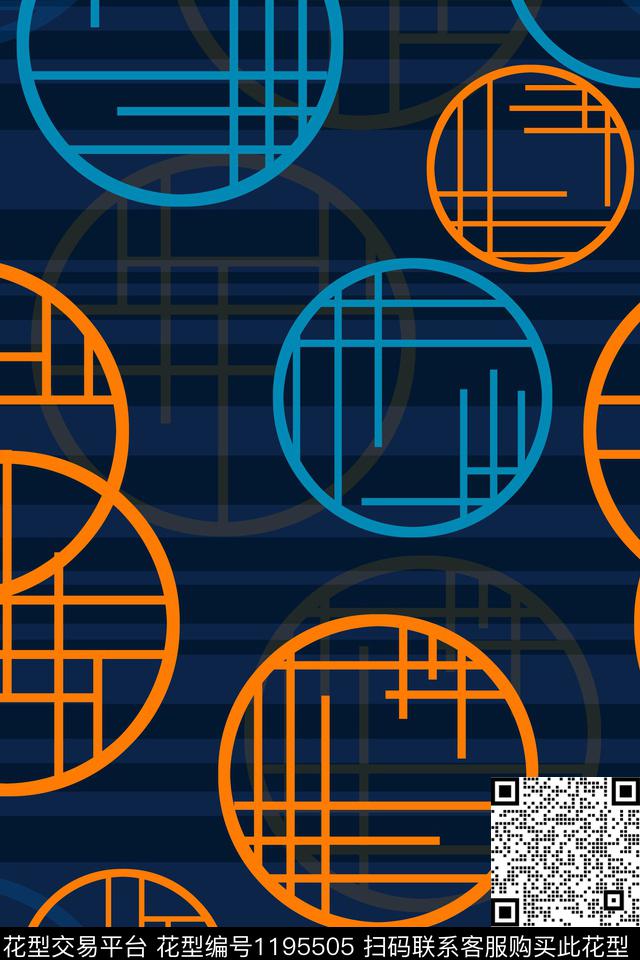 女装几何线条数码印花华亿平台下载（图片编号: 1195505） - 瓦栏（Walan）