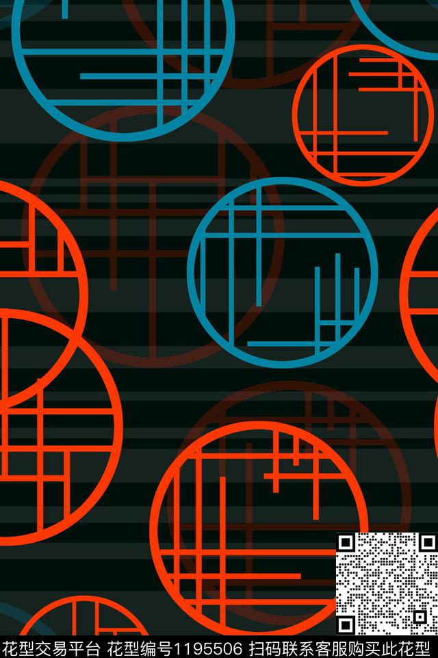 女装几何线条数码印花华亿平台下载（图片编号: 1195506） - 瓦栏（Walan）