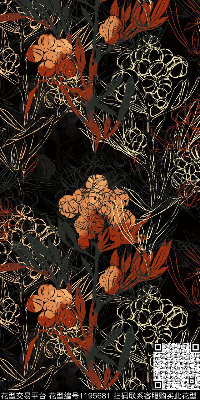 数码华亿平台抽象大牌风数码印花华亿平台下载（图片编号: 1195681） - 瓦栏（Walan）