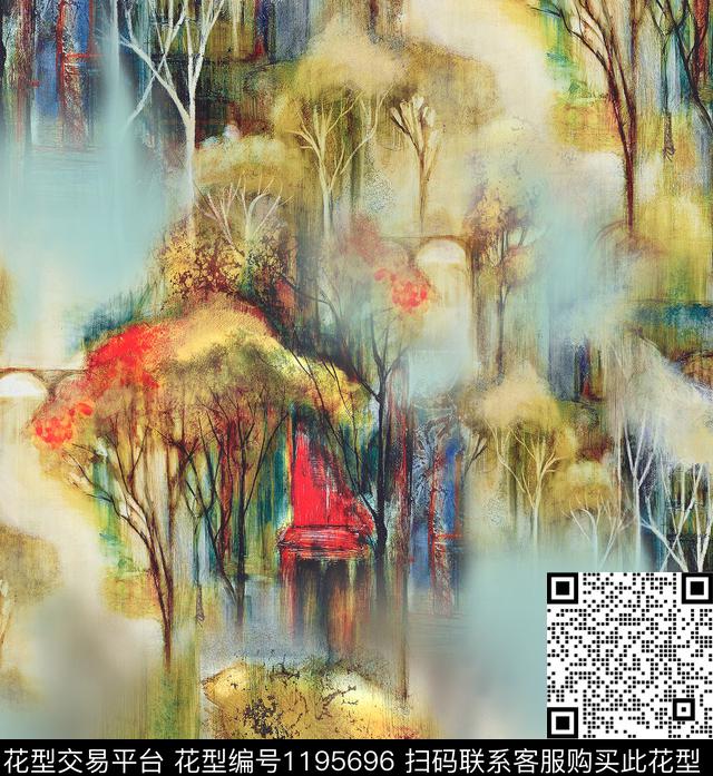 数码华亿平台女装花卉数码印花华亿平台下载（图片编号: 1195696） - 瓦栏（Walan）