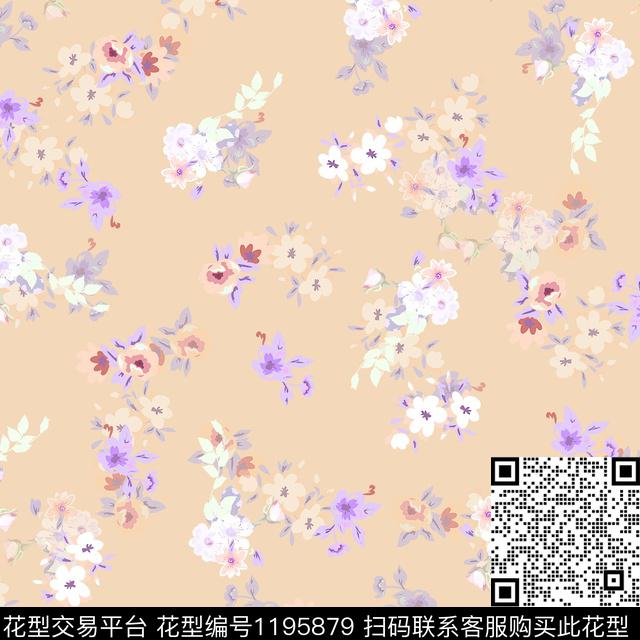 花卉淑女小清新传统印花华亿平台下载（图片编号: 1195879） - 瓦栏（Walan）