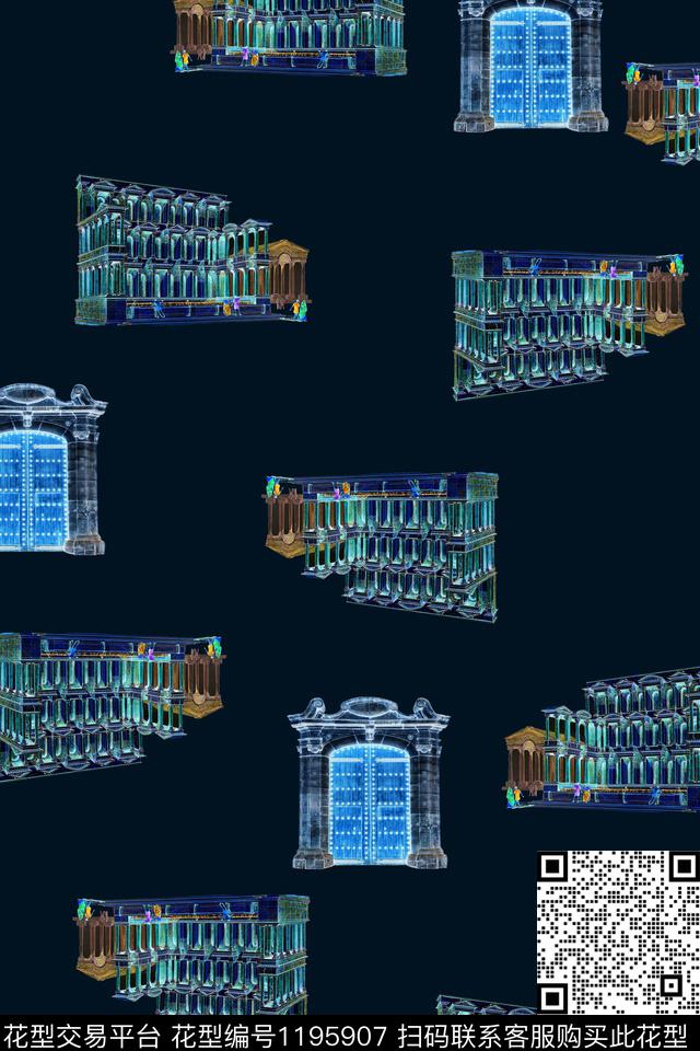 建筑趣味欧洲数码印花华亿平台下载（图片编号: 1195907） - 瓦栏（Walan）