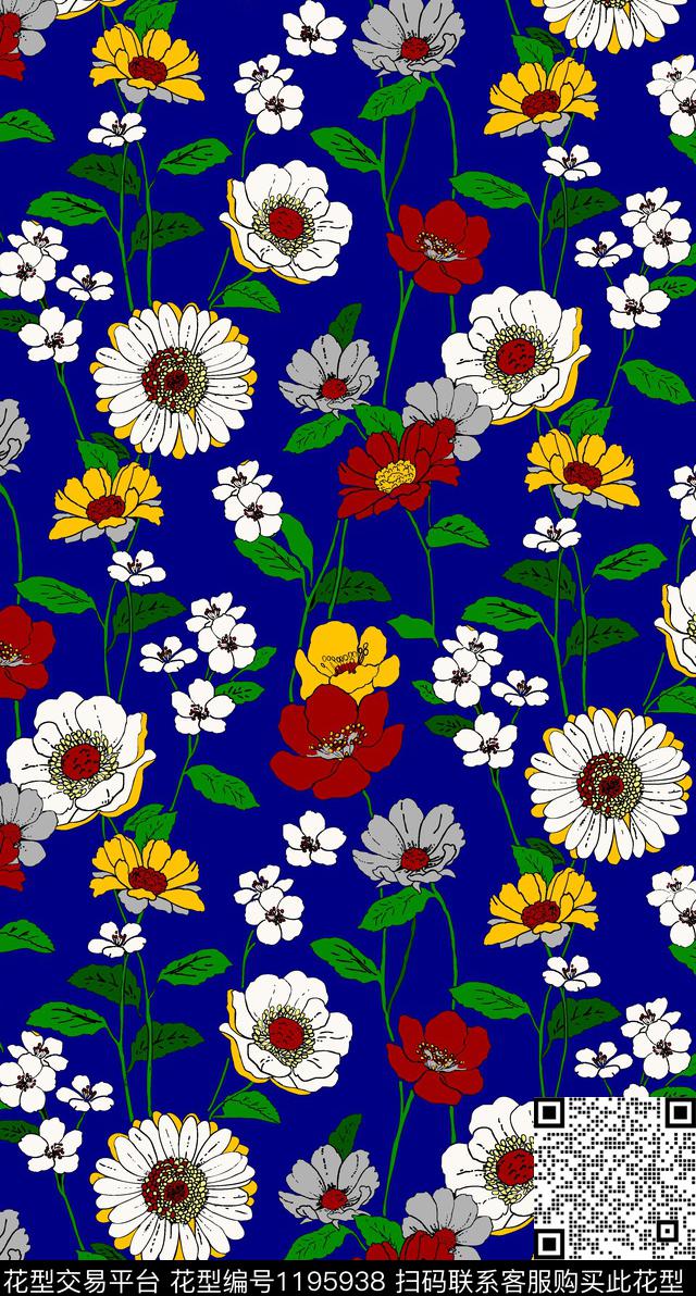 女装花卉小清新数码印花华亿平台下载（图片编号: 1195938） - 瓦栏（Walan）