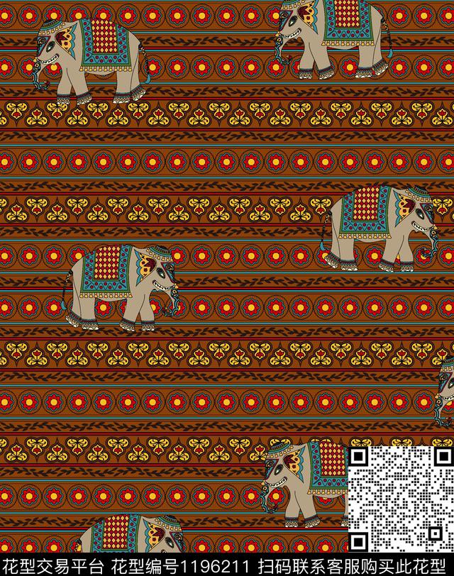 女装几何动物数码印花华亿平台下载（图片编号: 1196211） - 瓦栏（Walan）