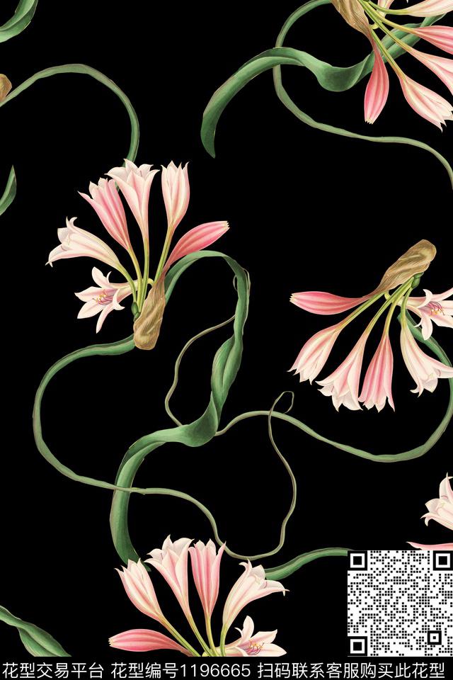 数码华亿平台女装花卉数码印花华亿平台下载（图片编号: 1196665） - 瓦栏（Walan）