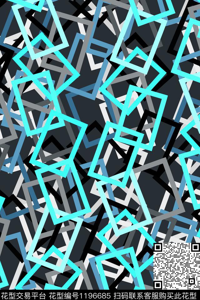 休闲男装抽象传统印花华亿平台下载（图片编号: 1196685） - 瓦栏（Walan）