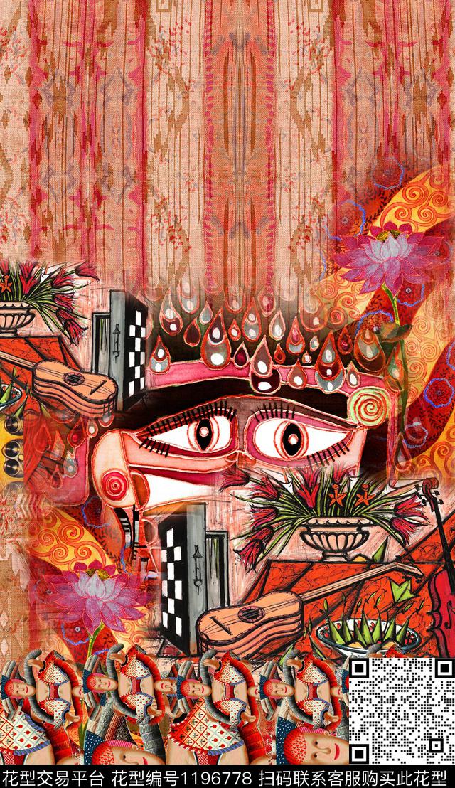 定位花油画华亿平台中老年数码印花华亿平台下载（图片编号: 1196778） - 瓦栏（Walan）