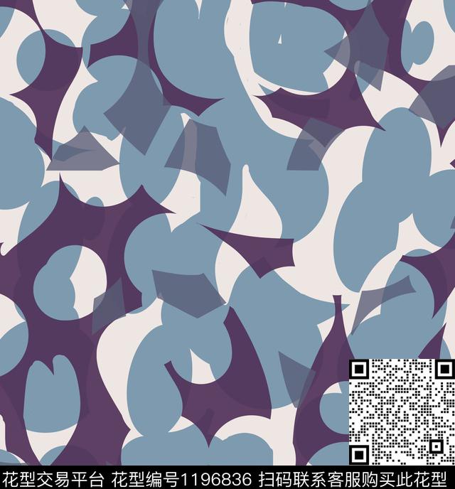 几何抽象大牌风传统印花华亿平台下载（图片编号: 1196836） - 瓦栏（Walan）