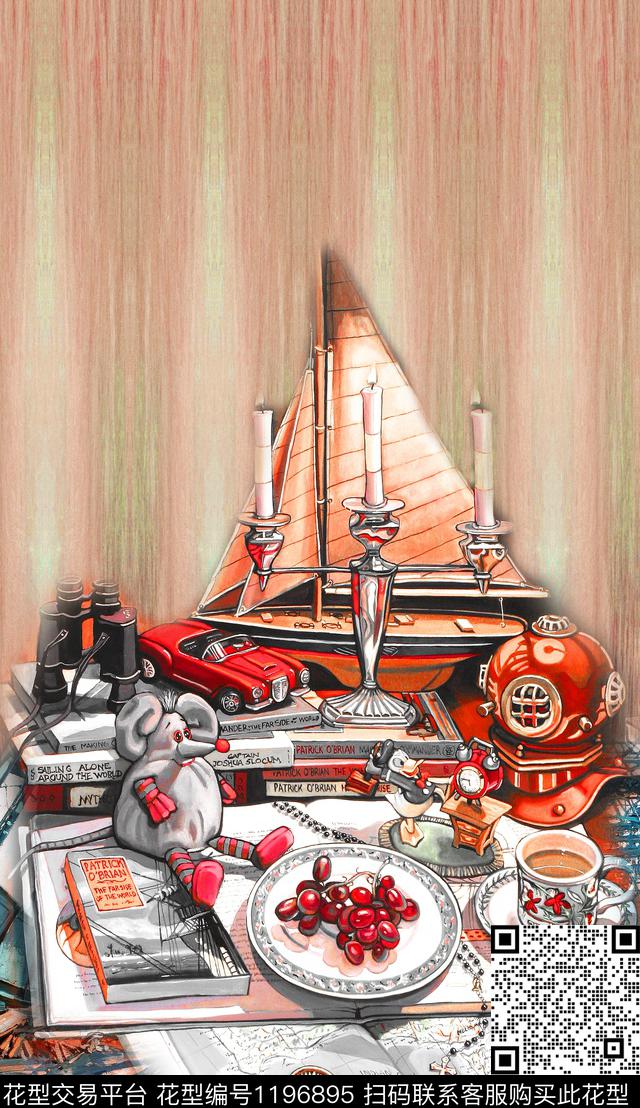 抽象肌理定位花数码印花华亿平台下载（图片编号: 1196895） - 瓦栏（Walan）