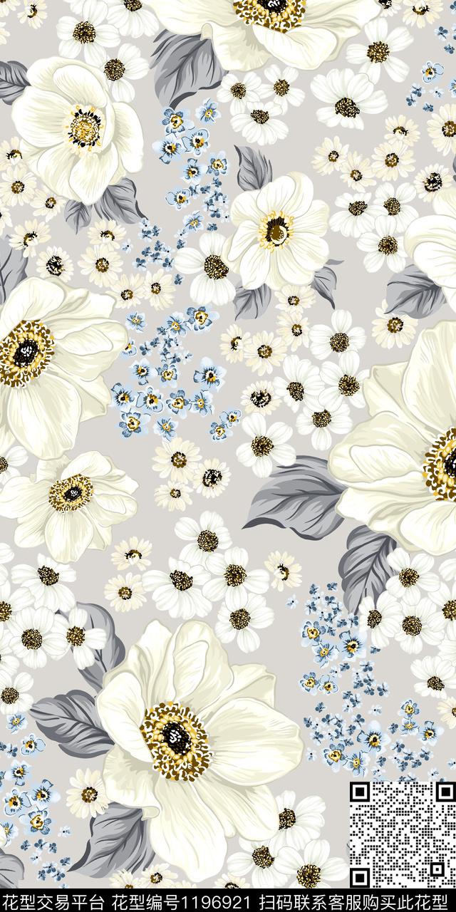 大花小碎花素雅传统印花华亿平台下载（图片编号: 1196921） - 瓦栏（Walan）