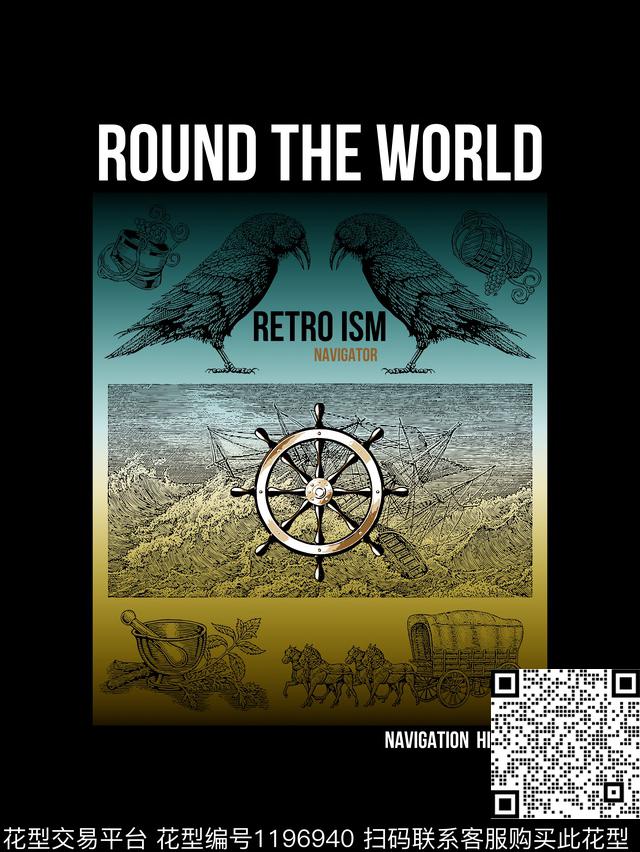 潮牌大牌风鸟传统印花华亿平台下载（图片编号: 1196940） - 瓦栏（Walan）