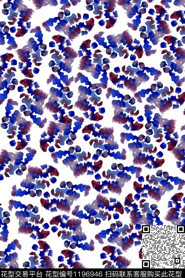 水彩肌理动物纹数码印花华亿平台下载（图片编号: 1196946） - 瓦栏（Walan）