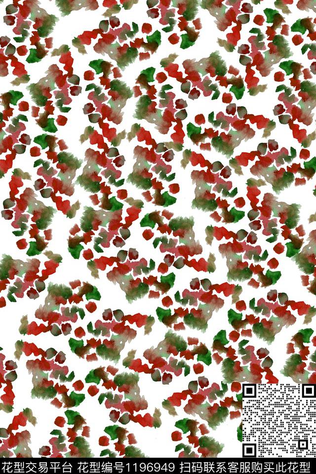 水彩肌理动物纹数码印花华亿平台下载（图片编号: 1196949） - 瓦栏（Walan）