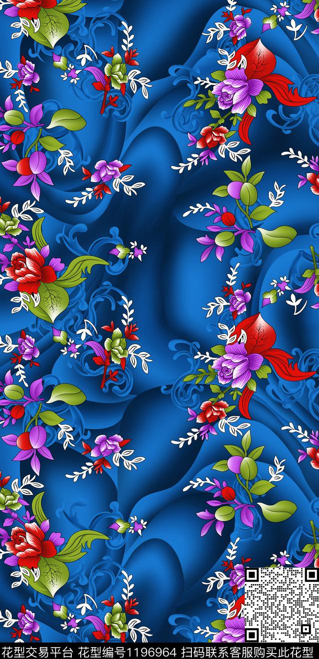 大牌风小碎花绿植树叶传统印花华亿平台下载（图片编号: 1196964） - 瓦栏（Walan）