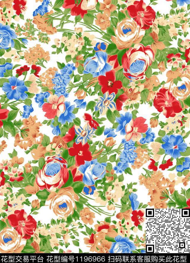 小碎花传统印花华亿平台下载（图片编号: 1196966） - 瓦栏（Walan）