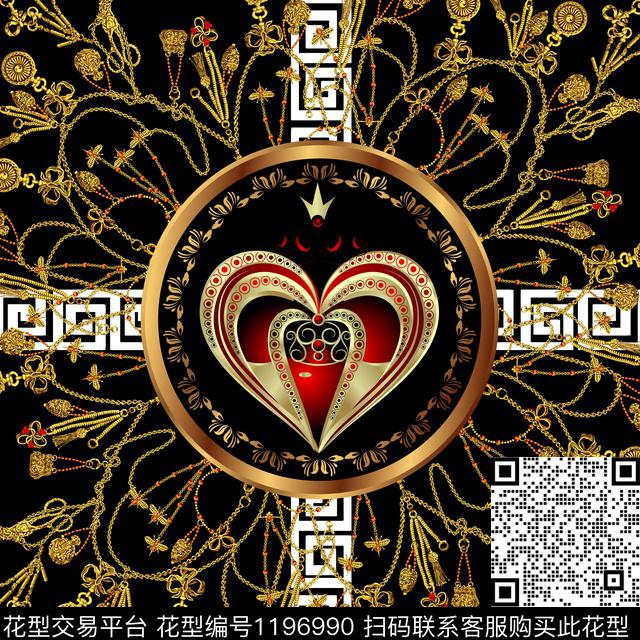 提花华亿平台丝巾定位花宫廷风数码印花华亿平台下载（图片编号: 1196990） - 瓦栏（Walan）