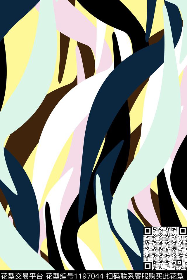 休闲男装抽象传统印花华亿平台下载（图片编号: 1197044） - 瓦栏（Walan）