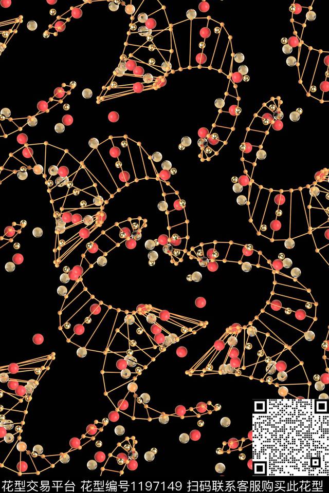 链条科技几何数码印花华亿平台下载（图片编号: 1197149） - 瓦栏（Walan）