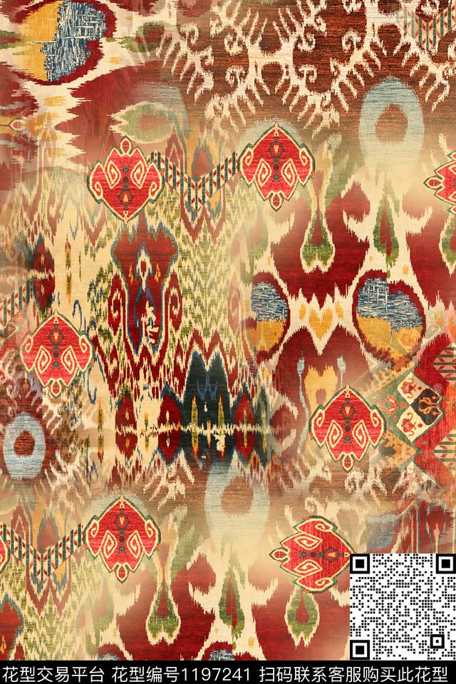 春夏华亿平台几何抽象数码印花华亿平台下载（图片编号: 1197241） - 瓦栏（Walan）