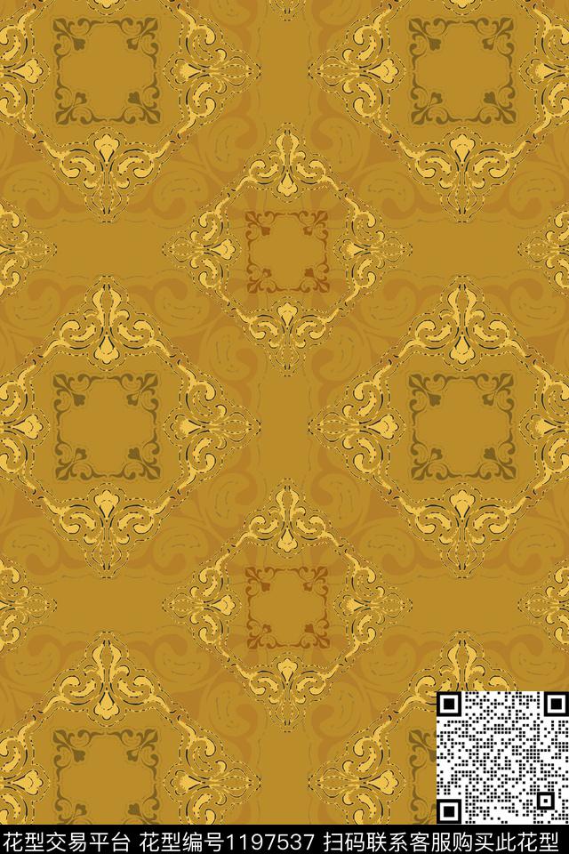 男装休闲花卉复古装饰风传统时尚传统印花华亿平台下载（图片编号: 1197537） - 瓦栏（Walan）