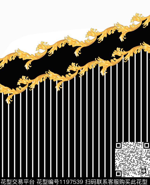 金属D&G花纹黑白条纹组合时尚潮牌定位华亿平台DG国际大牌数码印花华亿平台下载（图片编号: 1197539） - 瓦栏（Walan）