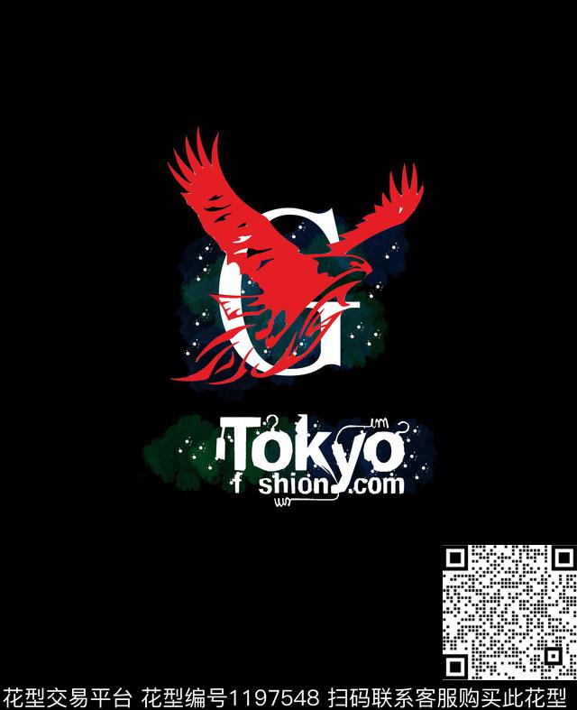 老鹰红鹰大字母与艺术字母传统印花华亿平台下载（图片编号: 1197548） - 瓦栏（Walan）