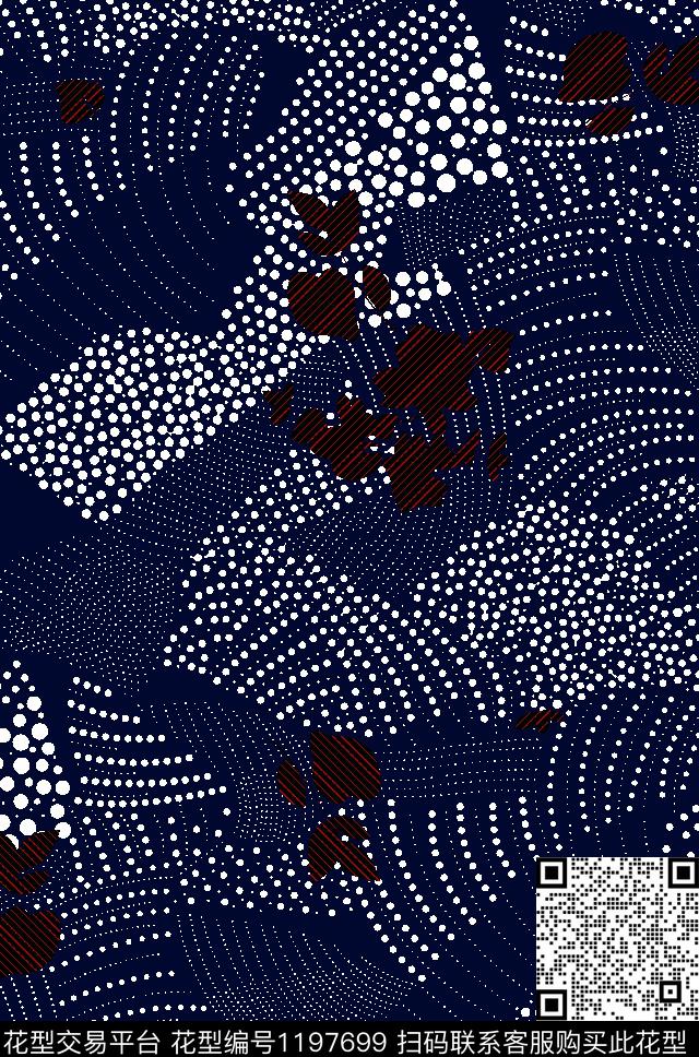 抽象小碎花波点传统印花华亿平台下载（图片编号: 1197699） - 瓦栏（Walan）