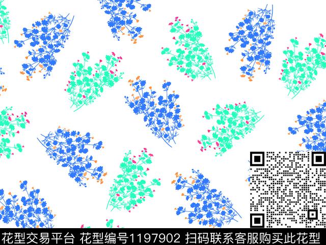 传统华亿平台小碎花抽象花卉传统印花华亿平台下载（图片编号: 1197902） - 瓦栏（Walan）