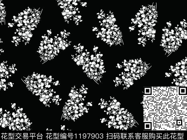 传统华亿平台小碎花抽象花卉传统印花华亿平台下载（图片编号: 1197903） - 瓦栏（Walan）